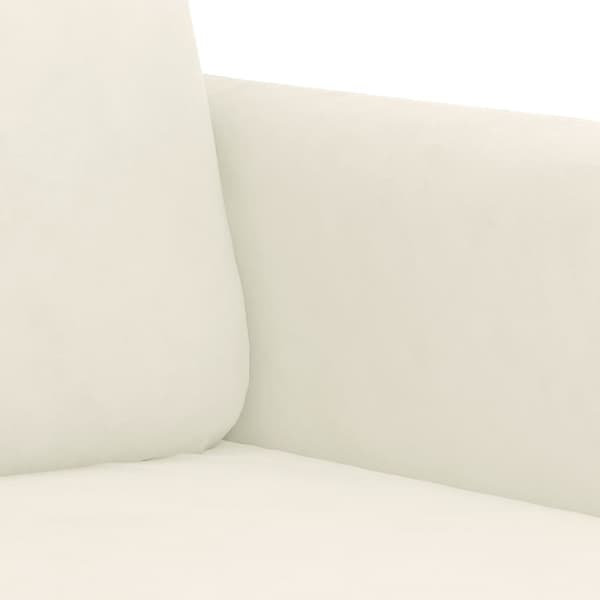 2-sitssoffa gräddvit 120 cm sammet