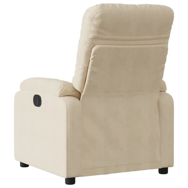 Reclinerfåtölj gräddvit mikrofibertyg