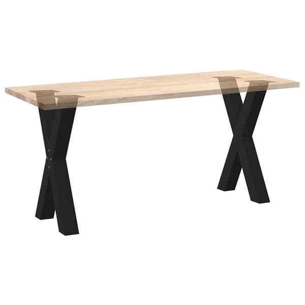 Matbordsben X-formade 2 st svarta 60x(72-73) cm stål