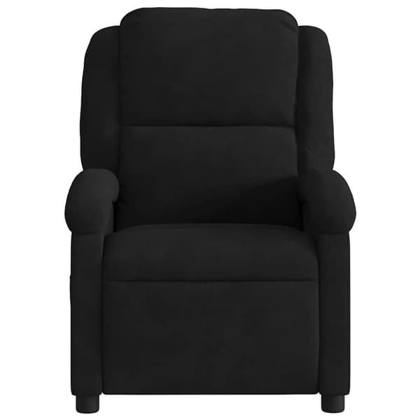 Massagefåtölj svart sammet