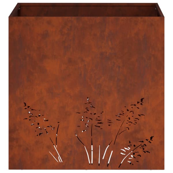 Trädgårdsplanterare 2 st Rostig 50 x 50 x 49 cm
