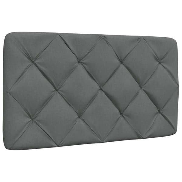 Bed Frame with LED without Mattress Dark Grey 80x200 cm Fabric
