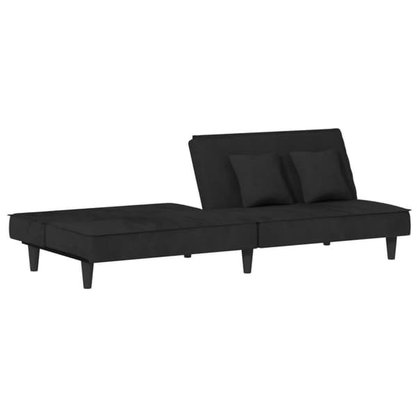 Bäddsoffa svart sammet