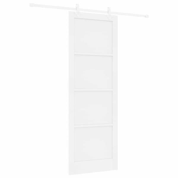 Skjutdörr Vit 83 x 232 cm Massiv furu