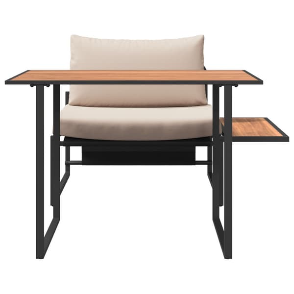 Utomhusstålstolar 2 pcs Taupe Stål