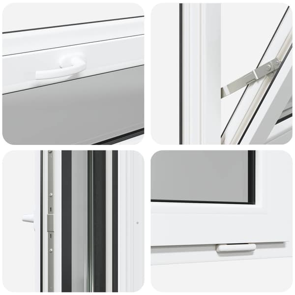 Källarfönster RISOR 110 x 40 cm PVC och glas Antracit