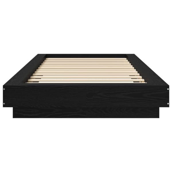 Golvsängsram Svart ek 80 x 210 cm Konstruerat trä