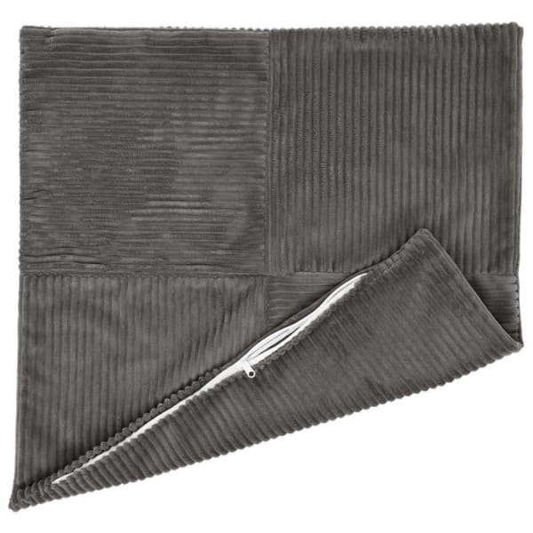 Kuddöverdrag 6 st ALMELO Mörkgrå 45 x 45 cm manchester
