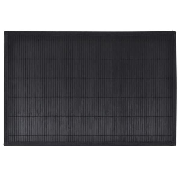 6 Bordstabletter i bambu 30 x 45 cm svart