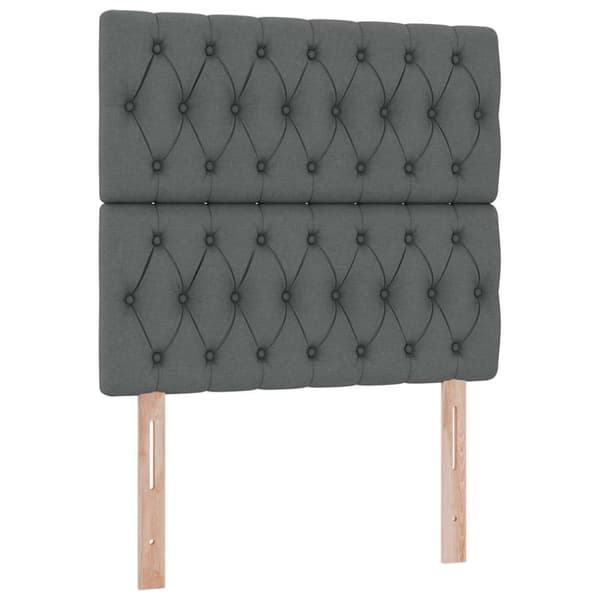 Förvaringssäng med madrass Mörkgrå 100 x 200 cm Polyester
