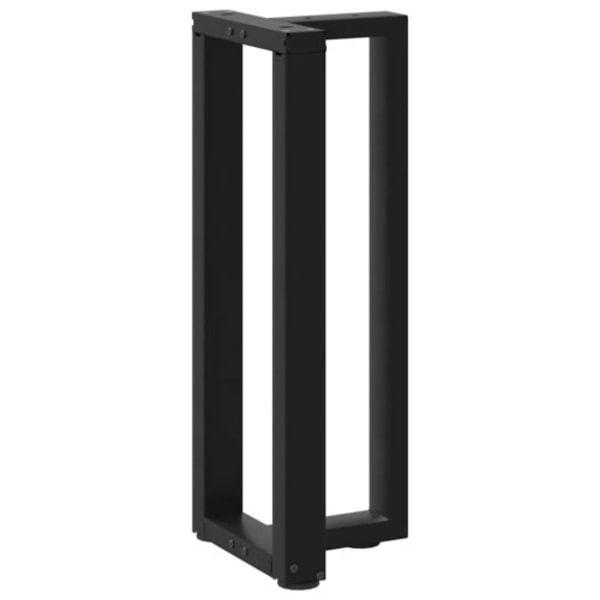 Konsolbordsben T-formade 2 st svarta 25x28x(72-73) cm stål