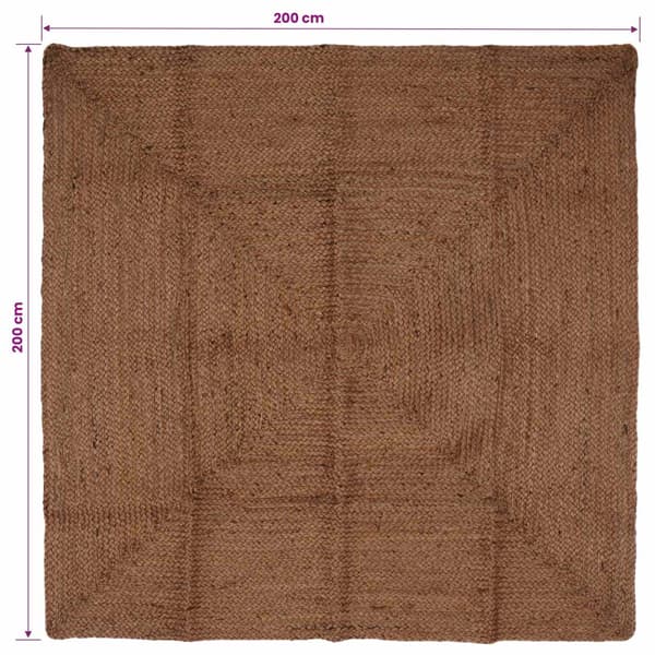 Områdesmatta Grå 200 x 200 cm Jute
