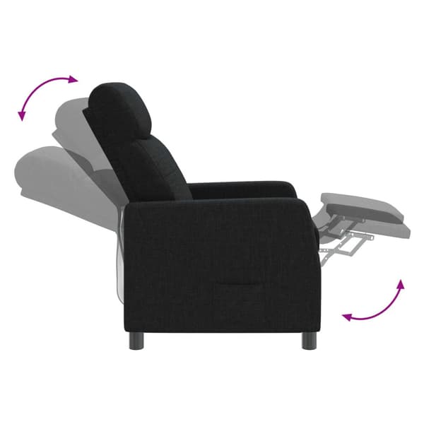Recliner Svart Tyg