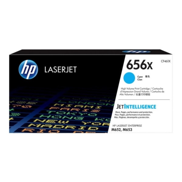 HP 656X - Lång livslängd - cyan - original - LaserJet - tonerkassett (CF461X)