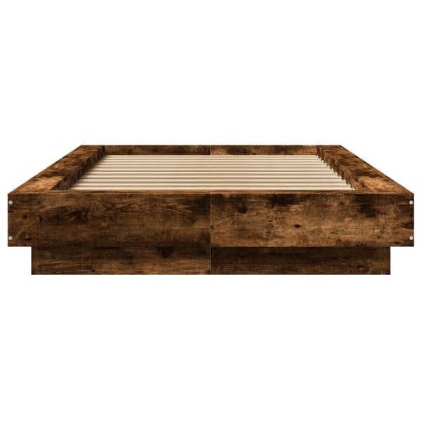 Sängram rökfärgad ek 75x190 cm konstruerad trä