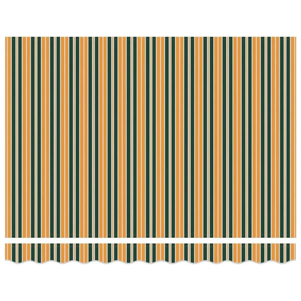 Utdragbar markis Grön och Gul 300 x 250 cm Polyester