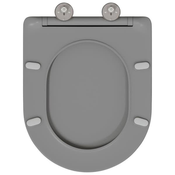 Toalettstol Grå 47 x 36 x 3,4 cm Duroplast