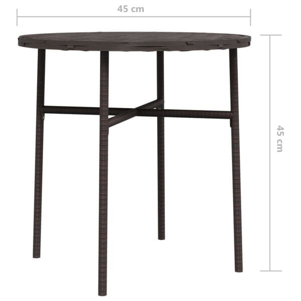 Trädgårdsbord brun 45 cm konstrotting