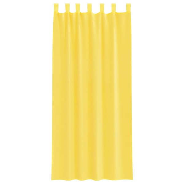 Voile gardiner med stångfickor 2 st gul