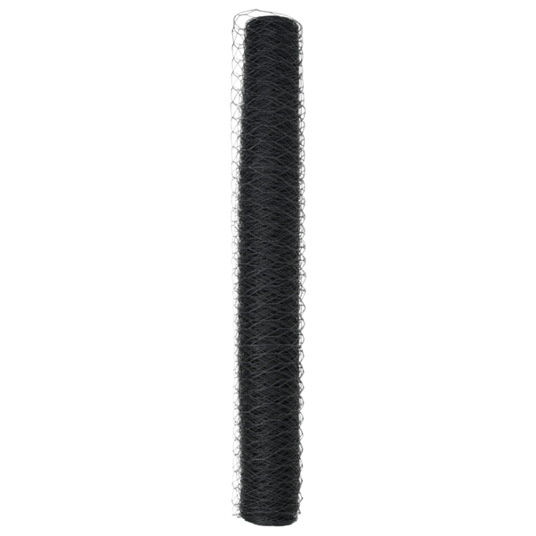 Hexagonstängsel Grå 1,4 x 25 m PVC