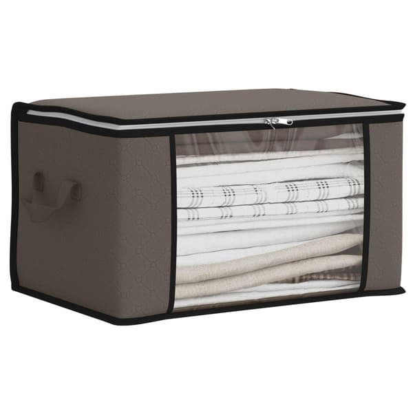 Förvaringslåda med transparent sidofönster 6 pcs Grå