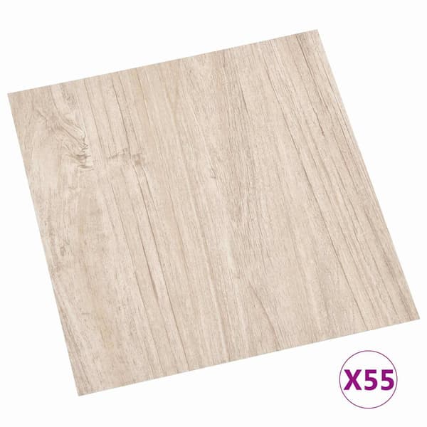 Golvplank 55 pcs Ljusbrun 5,11 m² PVC