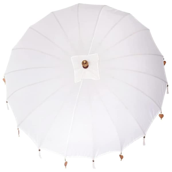 Balinesisk Parasol Kräm 220 x 220 x 260 cm Bomull