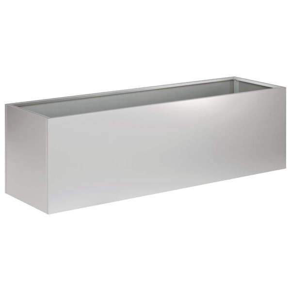 Trädgårdsplanterare 2 st Silver 80 x 30 x 30 cm