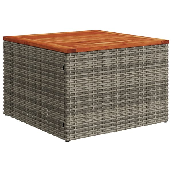 Trädgårdsoffset med kudde 8 pcs Grå Poly rattan