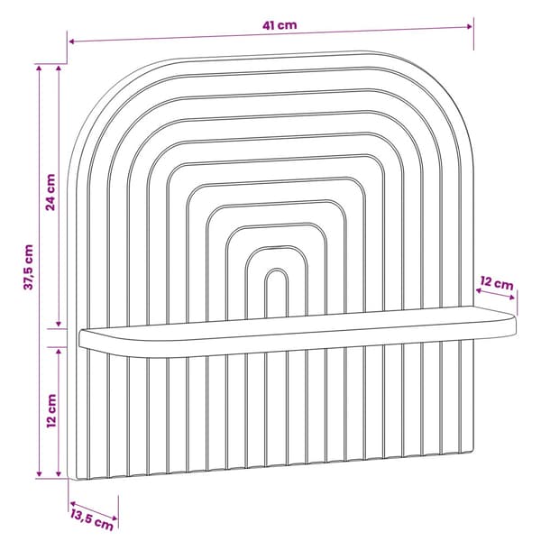 Vägg hylla 2 st Vit 41 x 13,5 x 37,5 cm Konstruerat trä