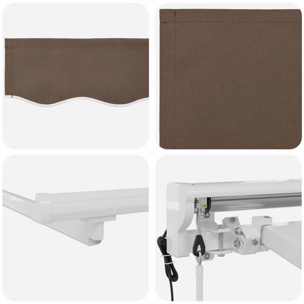 Elektrisk Retraktabel Markis Taupe 3,5 x 2 m