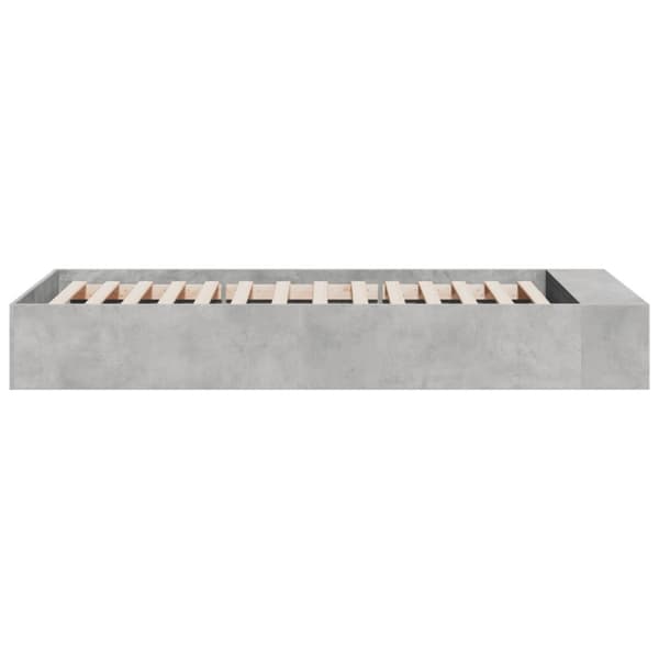 Sängram betonggrå 90x200 cm konstruerad trä