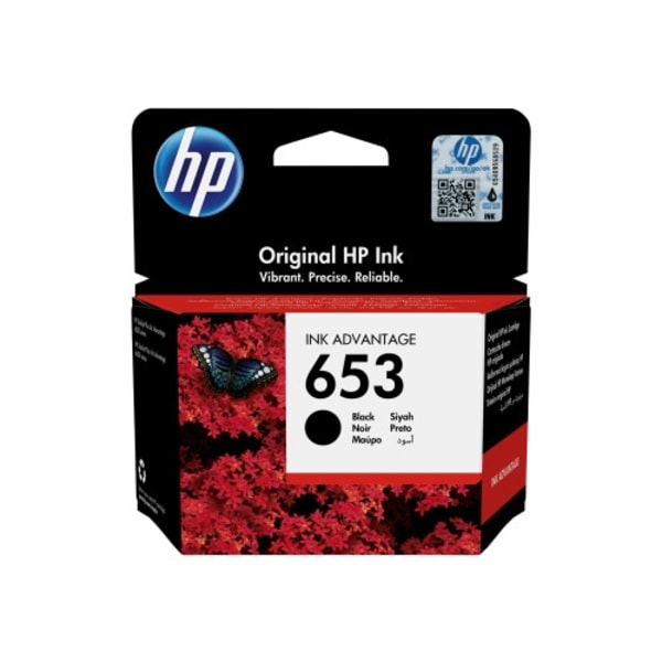 HP 653 - svart - original - Ink Advantage - bläckpatron