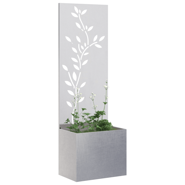 Trädgårds integritetsskärm Blommor Silver 50 x 32 x 150 cm
