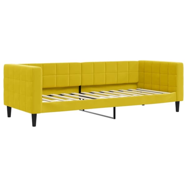 Dagbädd med madrass gul 80x200 cm sammet