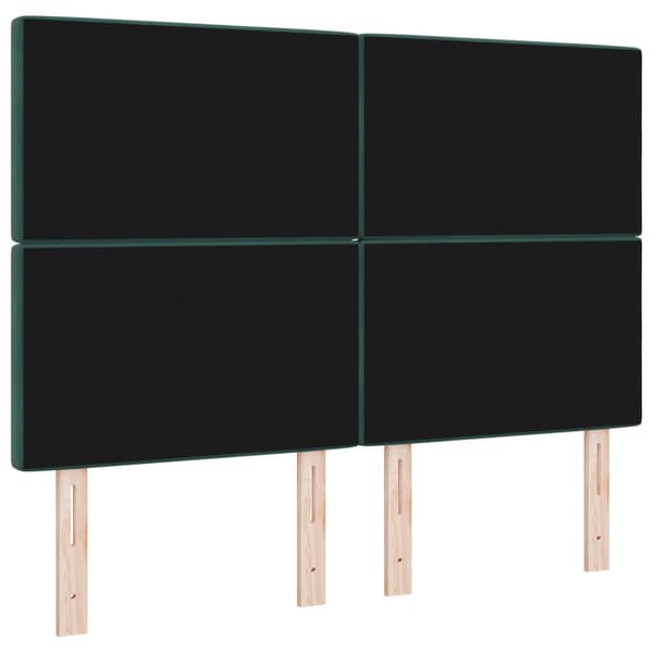 Huvudgavel Mörkgrön 144 cm Sammet