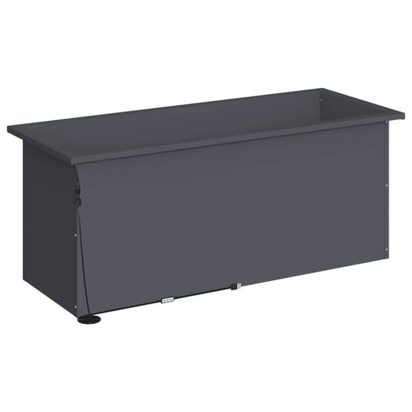 Odlingslåda med LED Antracit 40 x 100 x 40 cm Stål