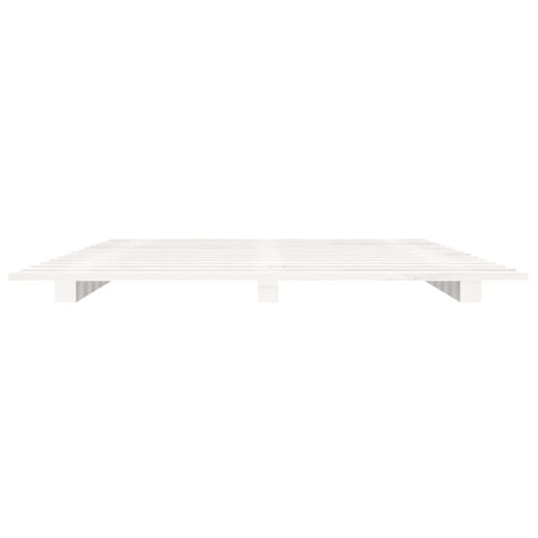 Sängram vit 140x190 cm massiv furu