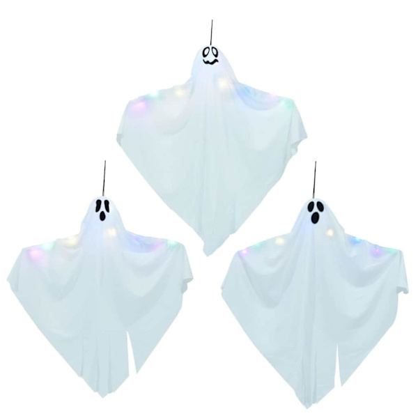 Halloween Hängande Spöke 3 pcs Vit 52 x 62 cm Polyester