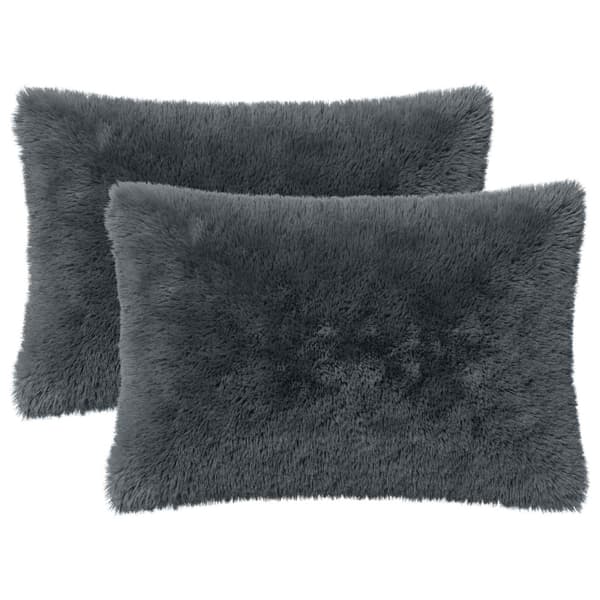 Kudde med kudde HEERLEN 2 st Antracit PV Fleece