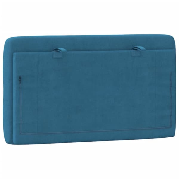 Headboard Cushion Blue 80 cm Velvet