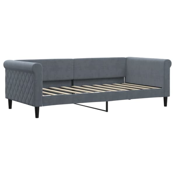 Dagbädd mörkgrå 90x190 cm sammet