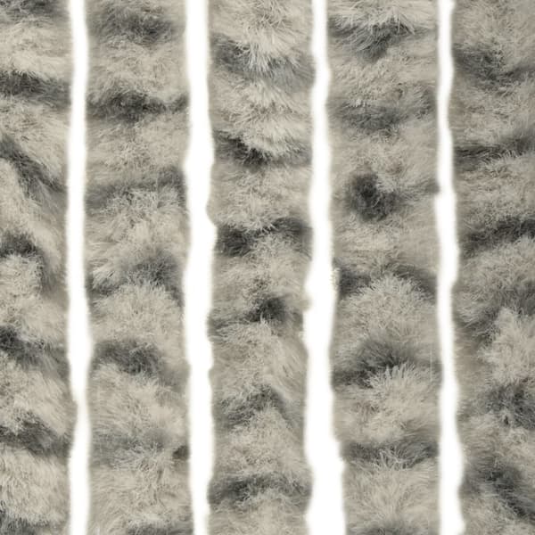 Insektsdraperi ljusgrå och mörkgrå 90x220 cm chenille