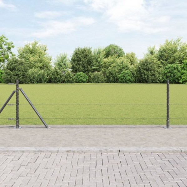 Hexagon Staket Grå 0.6x50 m Stål