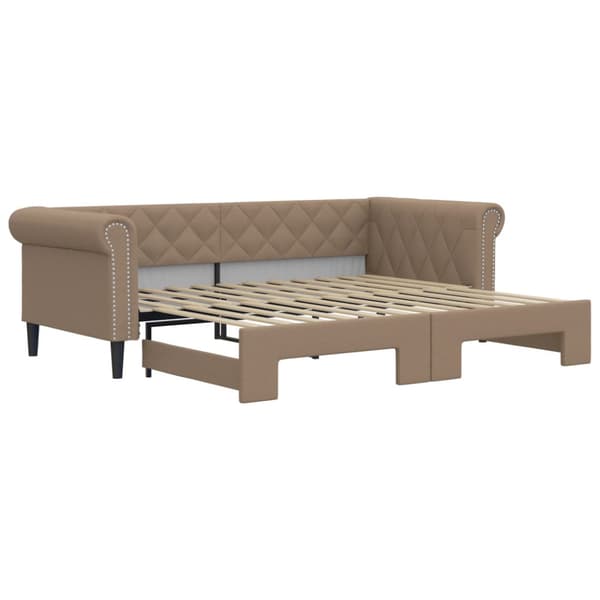 Dagbädd utdragbar cappuccino 90x200 cm konstläder