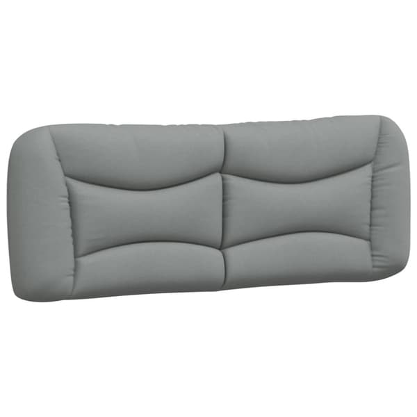 Bed with Mattress "Hvar" Light Grey 140x200 cm Fabric