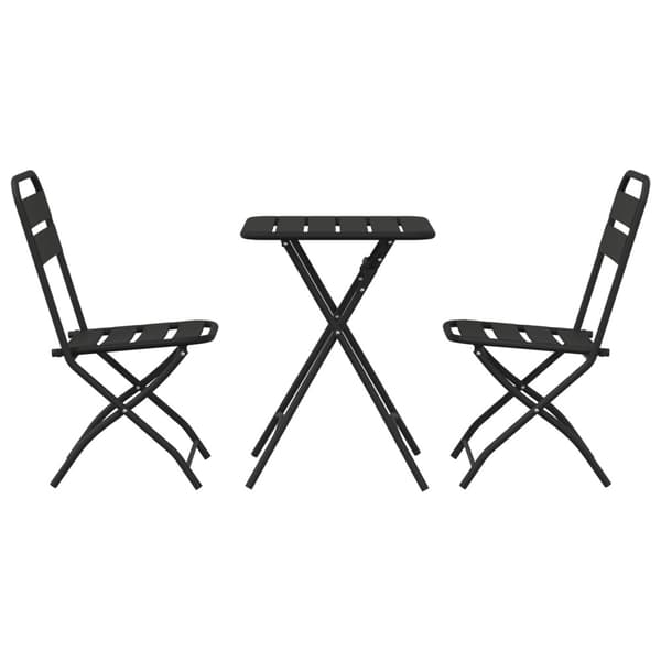 Bistroset 3 pcs Antracit Stål