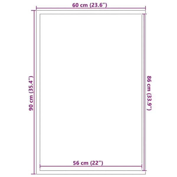 Dörrmatta brun 60x90 cm