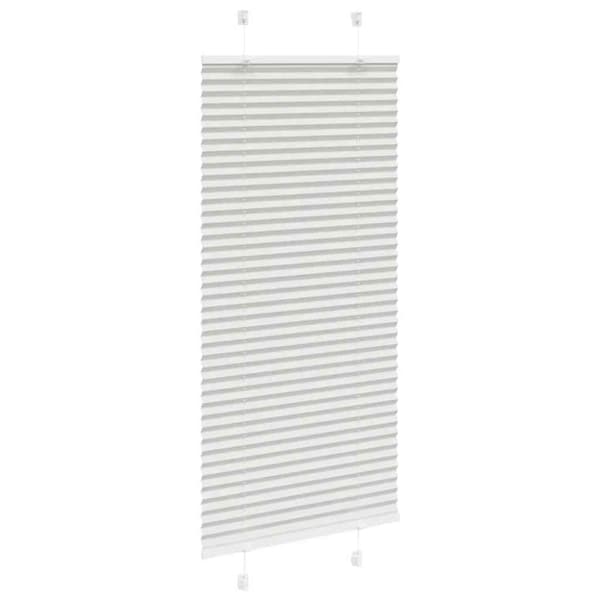 Plisserad persienn ljusgrå 60x100cm tyg bredd 59,4cm polyester