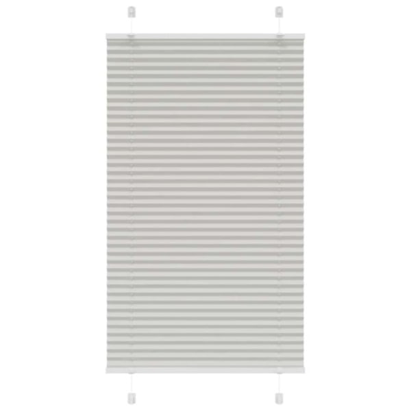 Plisserad persienn ljusgrå 70x150 cm tyg bredd 69,4cm polyester